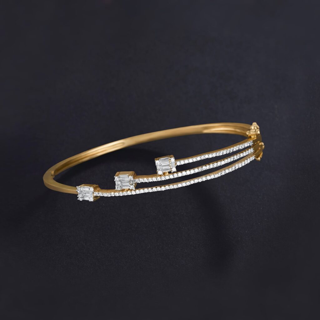 daily wear gold and diamond bangle by Neelkanth gold and diamonds