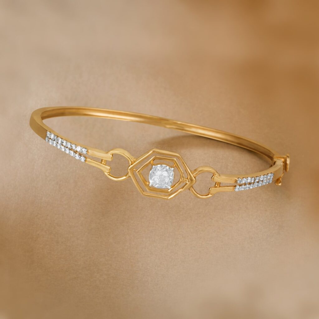 simple gold bangle daily wear by Neelkanth Gold and Diamonds Bangalore