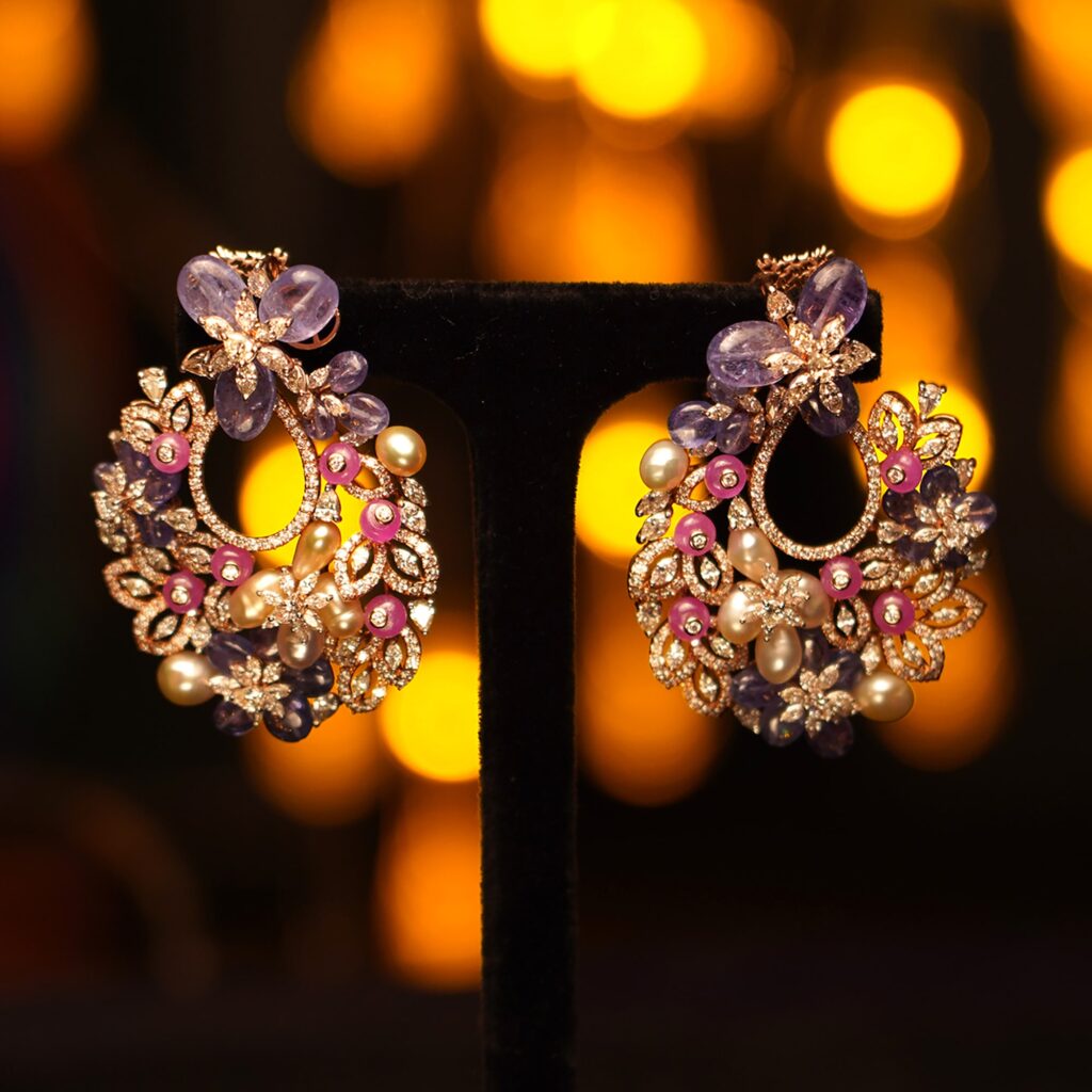 diamond earrings occasion wear at Neelkanth Gold and Diamonds Bengaluru