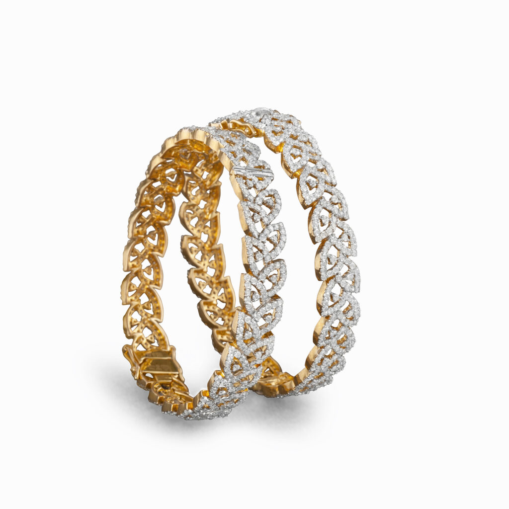 diamond bangle wedding set at Neelkanth gold and diamonds Bangalore
