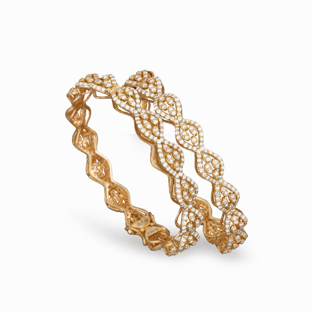 diamond bridal bangle set at Neelkanth Golda and Diamonds Bengaluru