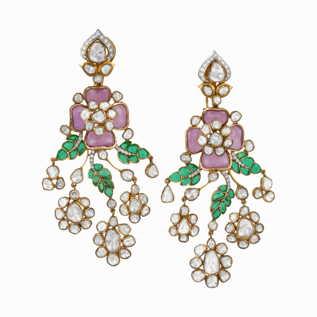 diamond drop wedding earrings at Neelkanth gold and diamonds Bangalore