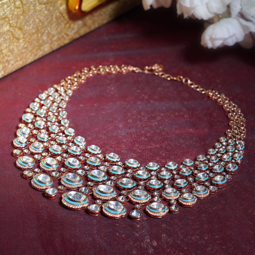 Gold and diamond necklace